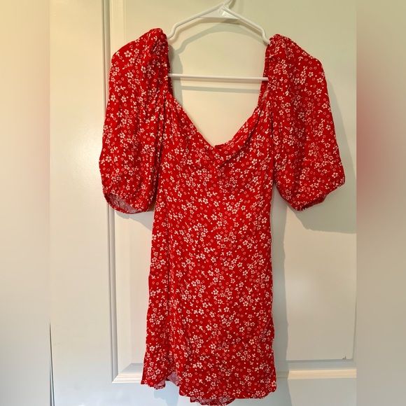 Reformation Red Floral Kopa Mini Dress - Picture 8 of 10